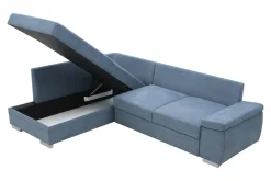 Narożnik rozkładany niebieski GARIX lewy