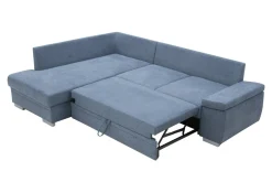 Narożnik rozkładany niebieski GARIX lewy