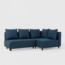 IMPERIAL-MEBLE (D.C.M. FRESH) Narożnik rozkładany niebieski LOGOS prawy