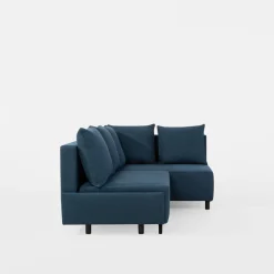 IMPERIAL-MEBLE (D.C.M. FRESH) Narożnik rozkładany niebieski LOGOS prawy