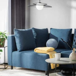 Narożniki|IMPERIAL-MEBLE (D.C.M. FRESH) Narożnik rozkładany niebieski LOGOS lewy