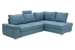 Narożnik rozkładany niebieski GARIX prawy