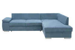 Narożnik rozkładany niebieski GARIX prawy