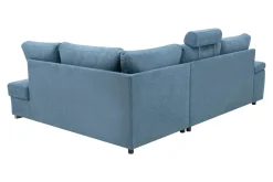 Narożnik rozkładany niebieski GARIX prawy