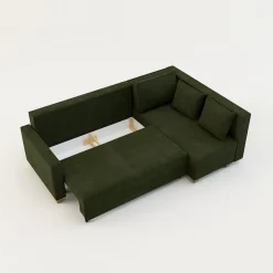 Comfort Line Narożnik rozkładany oliwkowy SPELLO prawy