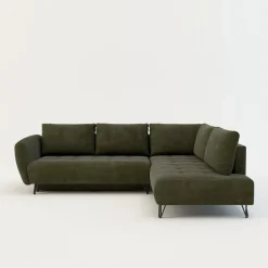 Narożniki|Exline Narożnik rozkładany oliwkowy AMELIA prawy