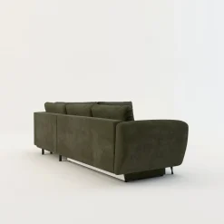 Narożniki|Exline Narożnik rozkładany oliwkowy AMELIA prawy