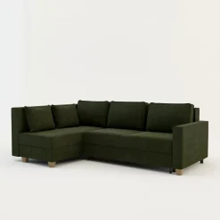 Comfort Line Narożnik rozkładany oliwkowy SPELLO lewy