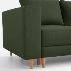 inny Narożnik rozkładany oliwkowy PERA prawy