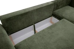 New Form Narożnik rozkładany oliwkowy OZZY L prawy