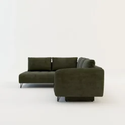 Exline Narożnik rozkładany oliwkowy AMELIA lewy