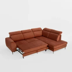 Narożnik rozkładany pomarańczowy AGO prawy