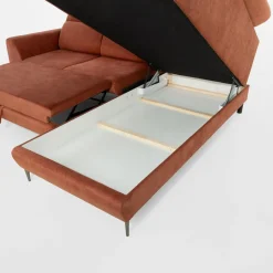 Narożnik rozkładany pomarańczowy AGO prawy