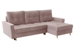 Narożniki|Exline Narożnik rozkładany różowy ZOYA