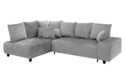 Narożniki|Comfort Line Narożnik rozkładany srebrny CALPE lewy