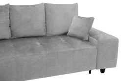 Narożniki|Comfort Line Narożnik rozkładany srebrny CALPE lewy