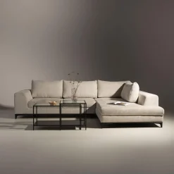 Instilo Narożnik rozkładany szarobeżowy BOLOGNA lewy