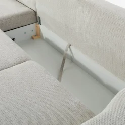 Instilo Narożnik rozkładany szarobeżowy BOLOGNA prawy