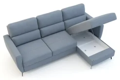 Narożniki|Inspire Narożnik rozkładany szaroniebieski SOLETO prawy