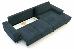 Narożniki|Comfort Line Narożnik rozkładany szaroniebieski HARISON prawy