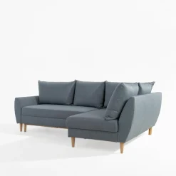 Fresh Narożnik rozkładany szaroniebieski MONACO