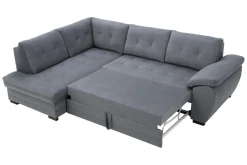 Narożniki|Exline Narożnik rozkładany szary ARUBA lewy