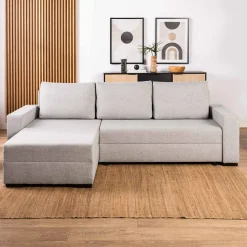 Narożniki|Exline Narożnik rozkładany szary ASNA