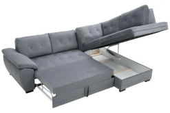 Exline Narożnik rozkładany szary ARUBA prawy