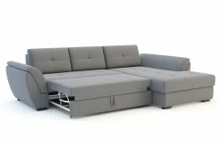 Narożniki|Exline Narożnik rozkładany szary BERISSO prawy