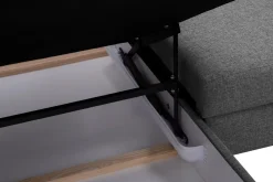 Softi Narożnik rozkładany szary LONIGO prawy