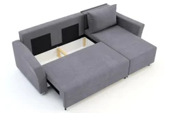 Narożniki|Fresh Narożnik rozkładany szary LATTE