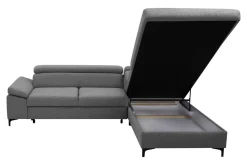 Softi Narożnik rozkładany szary LONIGO lewy