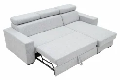 Exline Narożnik rozkładany szary melanż MATRIX