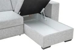 Exline Narożnik rozkładany szary melanż MATRIX