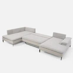 New Form Narożnik rozkładany szary OZZY U prawy