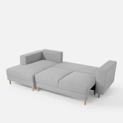 Narożniki|inny Narożnik rozkładany szary PERA lewy