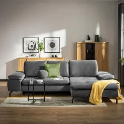 Narożniki|New Form Narożnik rozkładany szary VESPA prawy