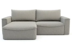 Narożniki|Softi Narożnik rozkładany sztruksowy szary LILLI