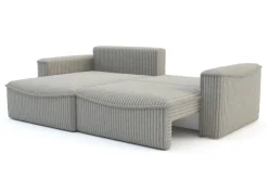 Narożniki|Softi Narożnik rozkładany sztruksowy szary LILLI