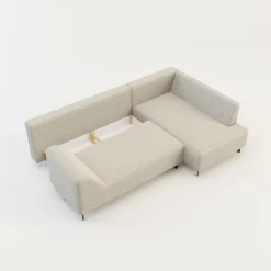 Narożniki|FN Design Narożnik rozkładany taupe ASOLO prawy