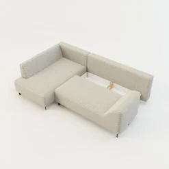 Narożniki|FN Design Narożnik rozkładany taupe ASOLO lewy