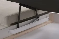 Narożnik rozkładany w kolorze latte FABRIZIO prawy