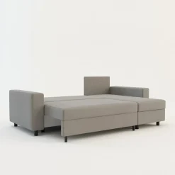 Narożniki|IMPERIAL-MEBLE (D.C.M. FRESH) Narożnik rozkładany z 2 pojemnikami szary MEDIO