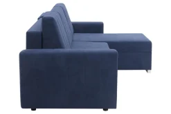 Narożniki| Narożnik rozkładany z 2 pojemnikami granatowy ALBI