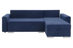 Narożniki| Narożnik rozkładany z 2 pojemnikami granatowy ALBI