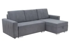 Narożnik rozkładany z 2 pojemnikami szary ALBI