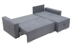 Narożnik rozkładany z 2 pojemnikami szary ALBI