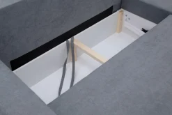 Narożnik rozkładany z 2 pojemnikami szary ALBI