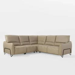 Narożniki|Inspire Narożnik rozkładany z funkcją relaks skórzany AXELL prawy