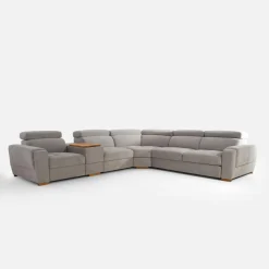 Narożniki|Inspire Narożnik rozkładany z funkcją relaks szary VESTA lewy